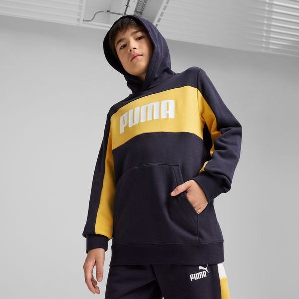 PUMA Men's Puma Essentials Block Hoodie Youth, Blue, Size 15-16Y, Clothing