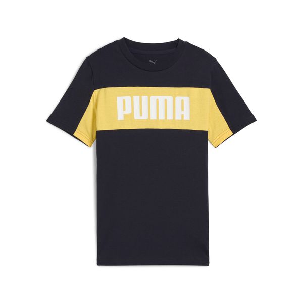 PUMA Men's Puma Essentials Block Tee Youth, Blue, Size 13-14Y, Shop