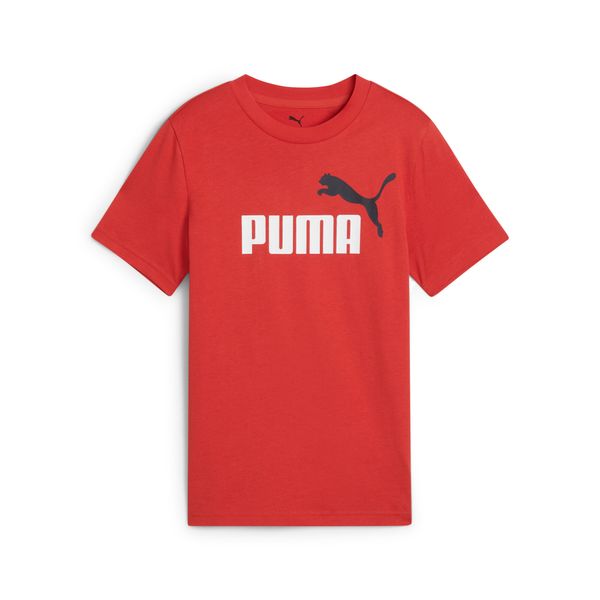 PUMA Men's Puma Essentials Colour No.1 Logo Tee Youth, Red, Size 9-10Y, Age
