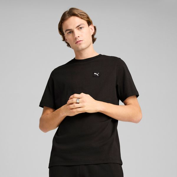 PUMA Men's Puma Essentials Elevated T-Shirt, Black, Size S, Clothing