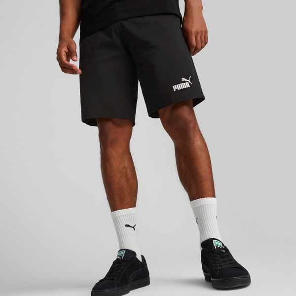 PUMA Men's Puma Essentials Jersey Shorts, Black, Size M, Clothing