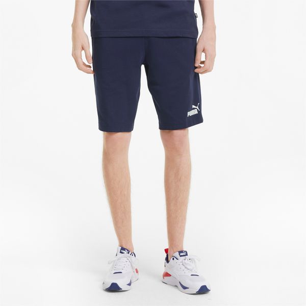 PUMA Men's Puma Essentials Jersey Shorts, Blue, Size L, Clothing