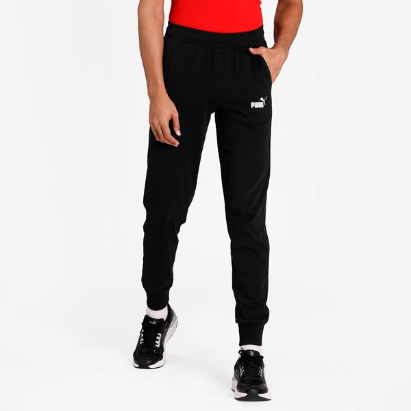 PUMA Men's Puma Essentials Jersey Sweatpants, Black, Size M, Clothing