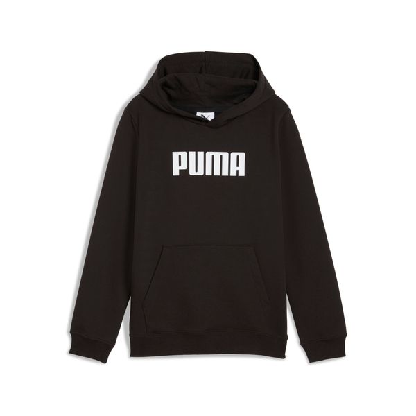 PUMA Men's Puma Essentials Logo Hoodie Youth, Black, Size 13-14Y, Clothing