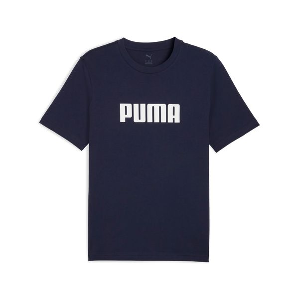 PUMA Men's Puma Essentials Logo T-Shirt, Blue, Size S, Clothing