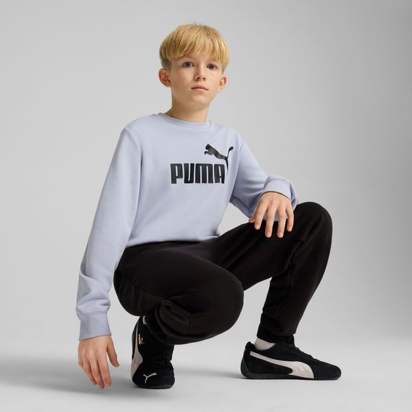 PUMA Men's Puma Essentials No. 1 Logo Crew Shirt Sweat Suit Youth, Blue, Size 7-8Y, Clothing