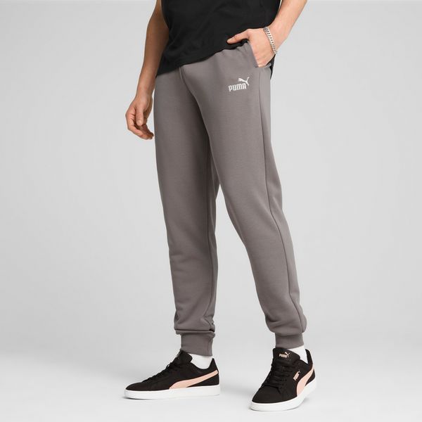 PUMA Men's Puma Essentials No. 1 Logo Sweatpants, Gray, Size S, Clothing