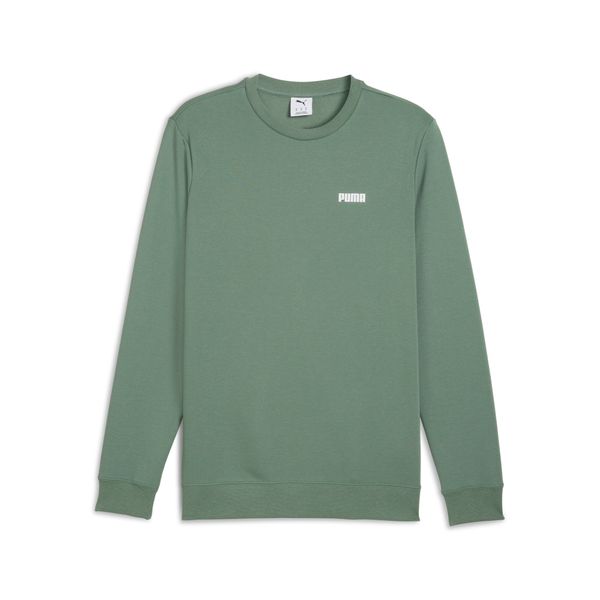 PUMA Men's Puma Essentials Small Logo Crew, Green, Size XL, Clothing