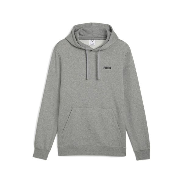 PUMA Men's Puma Essentials Small Logo Hoodie, Gray, Size S, Clothing