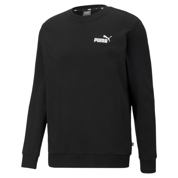 PUMA Men's Puma Essentials Small Logo Sweatshirt, Black, Size L, Lifestyle