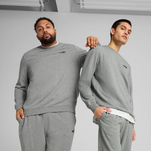 PUMA Men's Puma Essentials Small No. 1 Logo Crew, Gray, Size XXL, Men