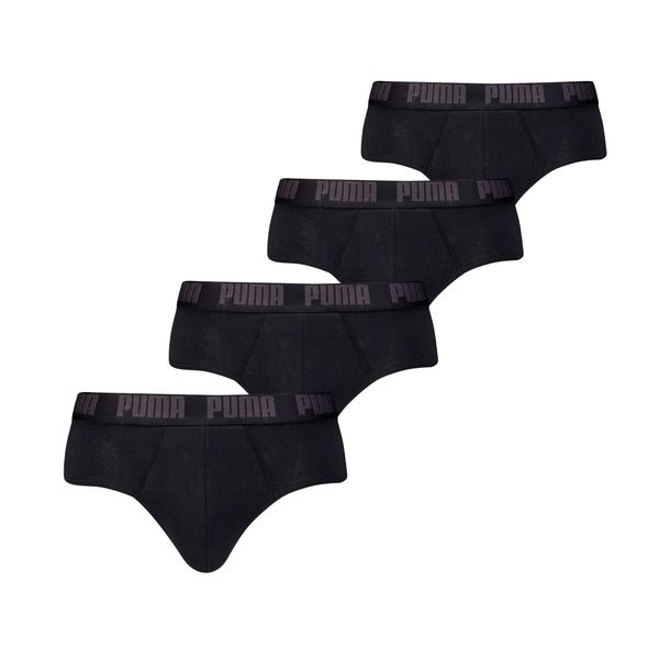 PUMA Men's Puma Everyday Briefs 4-pack, Black, Size 2, Clothing