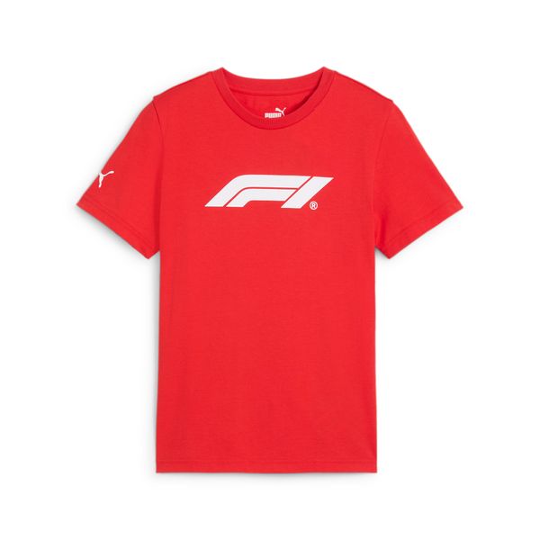 PUMA Men's Puma F1Â® ESS Youth Motorsport T-Shirt, Red, Size 13-14Y, Clothing