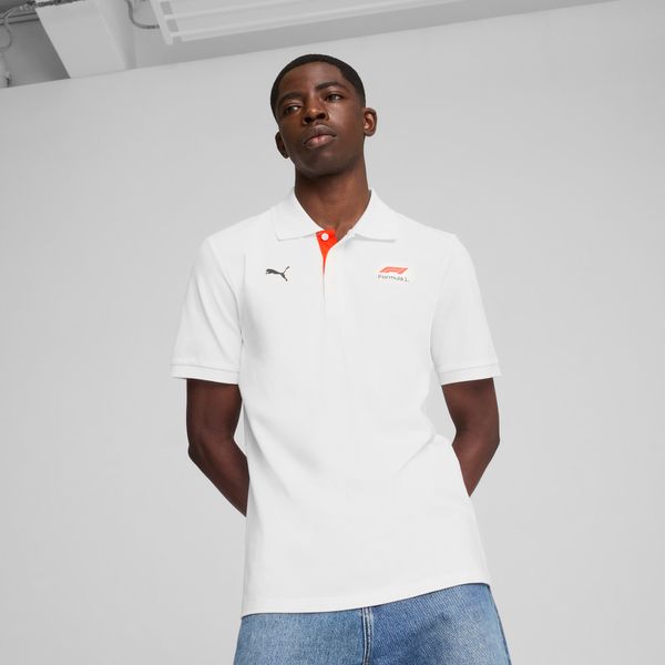 PUMA Men's Puma F1Â® Polo T-Shirt, White T-Shirt, Size S T-Shirt, Clothing