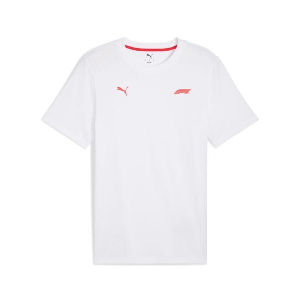 PUMA Men's Puma F1® Small Logo T-Shirt, White, Size M, Clothing