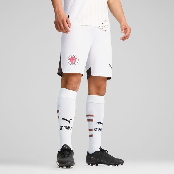 PUMA Men's Puma FC St. Pauli 24/25 Away Shorts, White, Size S, Clothing