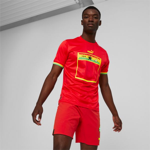 PUMA Men's Puma Ghana 2024 Away Jersey, Red, Size XS, Clothing