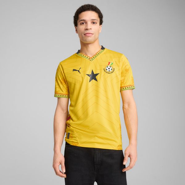 PUMA Men's Puma Ghana 2025 Away Jersey, Yellow, Size S, Clothing