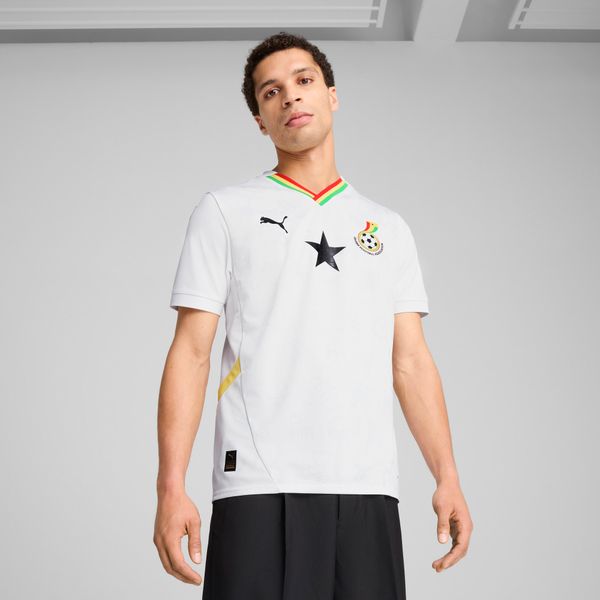 PUMA Men's Puma Ghana 2025 Home Jersey, White, Size 3XL, Clothing