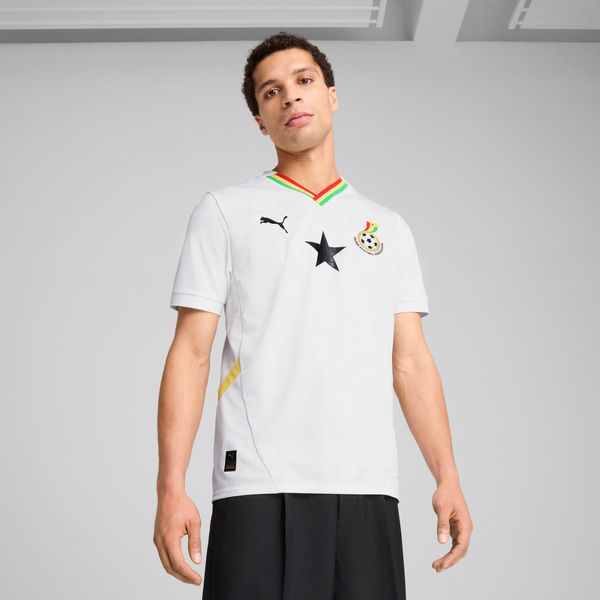 PUMA Men's Puma Ghana 2025 Home Jersey, White, Size XS, Clothing