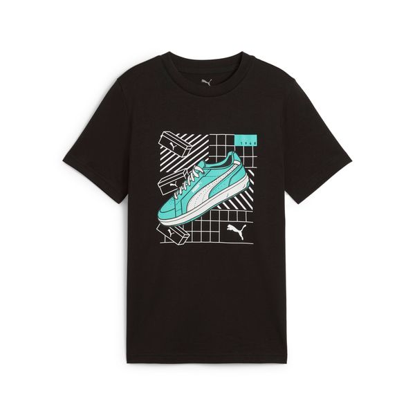 PUMA Men's Puma Graphics Tee IV Youth, Black, Size 11-12Y, Age
