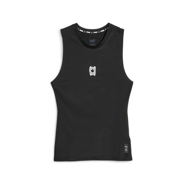 PUMA Men's Puma Hoops Team Sleeveless Basketball Top, Black, Size S, Performance