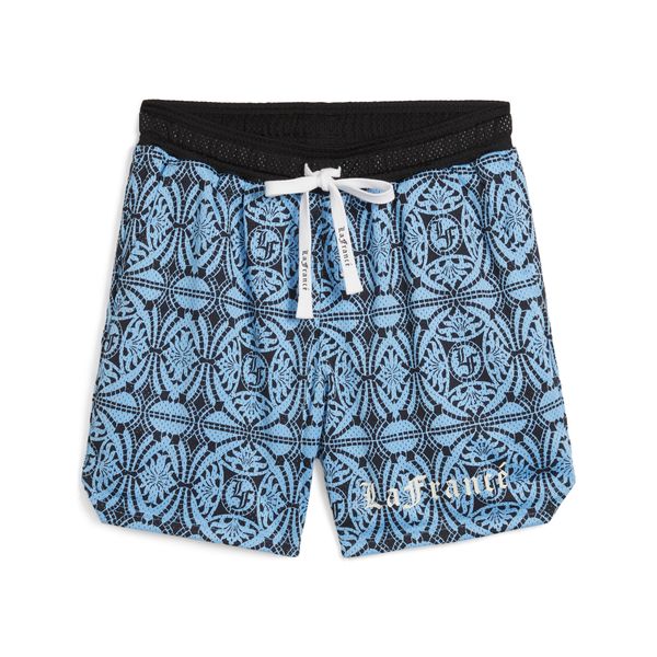 PUMA Men's Puma HOOPS x LAFRANCÉ Mosaic Shorts, Blue, Size XXL, Basketball