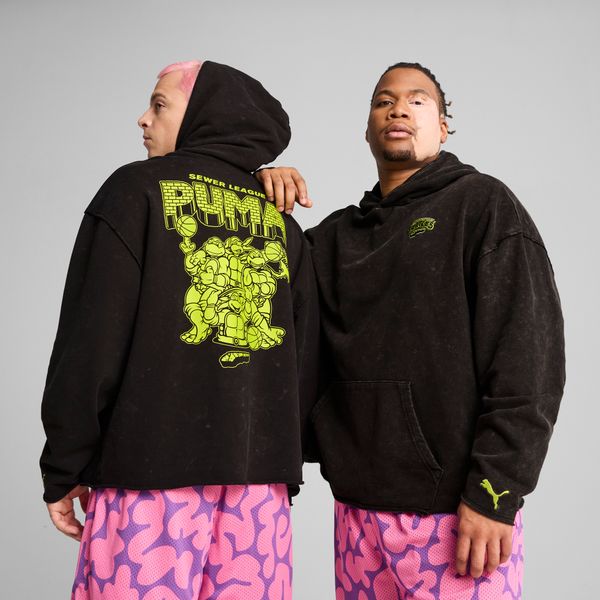 PUMA Men's Puma HOOPS x TMNT Basketball Hoodie, Black, Size L, Clothing