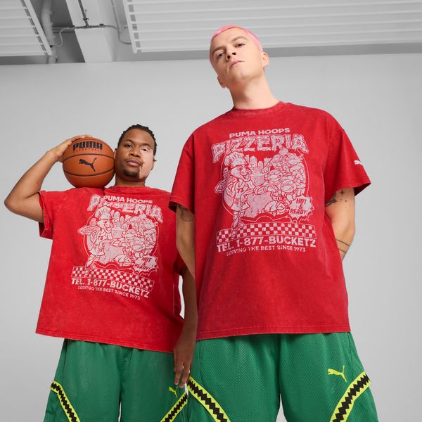 PUMA Men's Puma HOOPS x TMNT Basketball T-Shirt, Red, Size S, Clothing