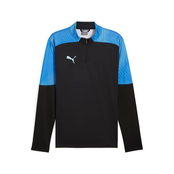 PUMA Men's Puma individual FINAL Quarter-Zip Top, Black, Size L, Sport