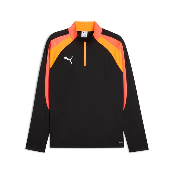 PUMA Men's Puma individual LIGA Quarter-Zip Top, Black, Size M, Sport