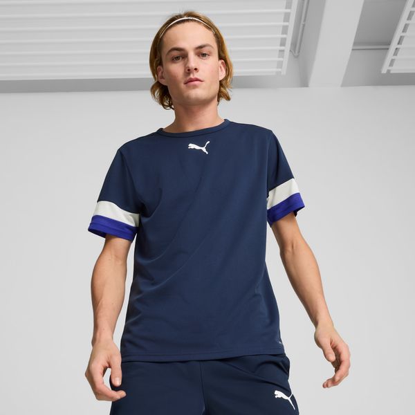 PUMA Men's Puma individual RISE's Football Jersey, Blue, Size S, Clothing