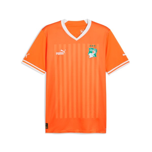 PUMA Men's Puma Ivory Coast Home Jersey, Orange, Size XS, Clothing