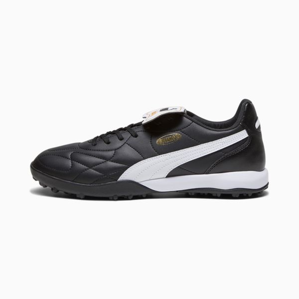 PUMA Men's PUMA King Top TT Football Boots, Black/White/Gold