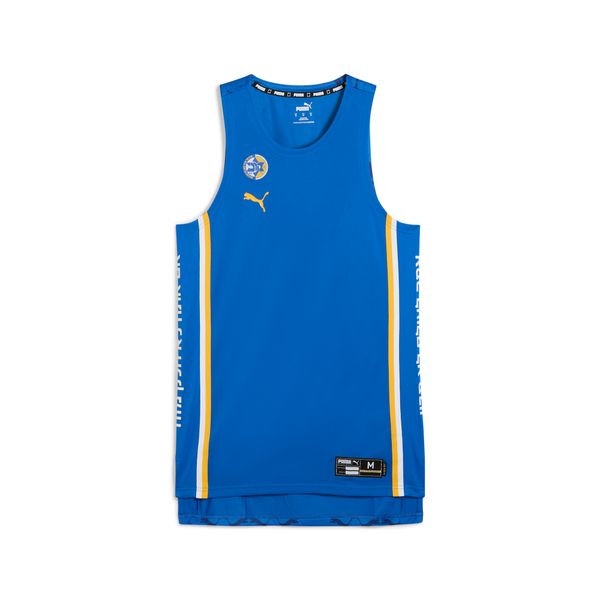 PUMA Men's Puma Maccabi Basketball Game Jersey, Blue, Size S, Clothing