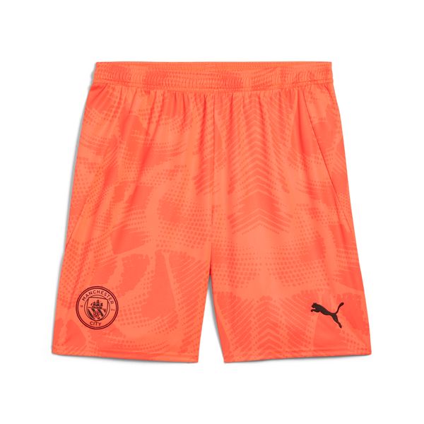 PUMA Men's Puma Manchester City 24/25 Goalkeeper Shorts, Orange, Size L, Sport