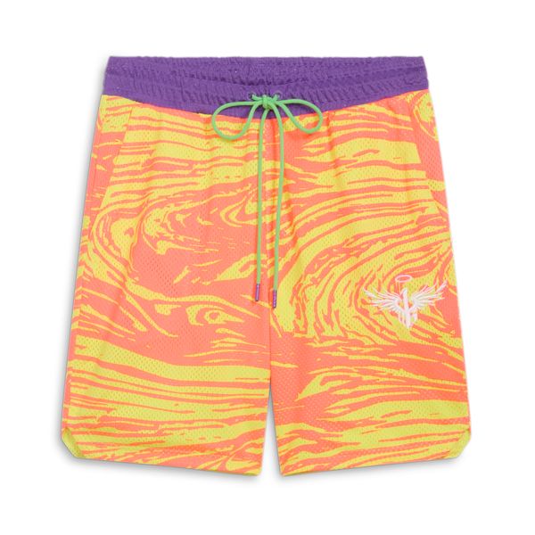 PUMA Men's Puma MELO SPARK All-Over-Print's Basketball Shorts, Yellow, Size M, Basketball