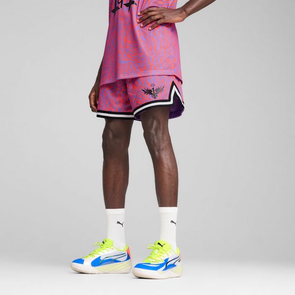 PUMA Men's Puma Melo x Neymar Jr Basketball Shorts, Purple, Size 3XL, Clothing