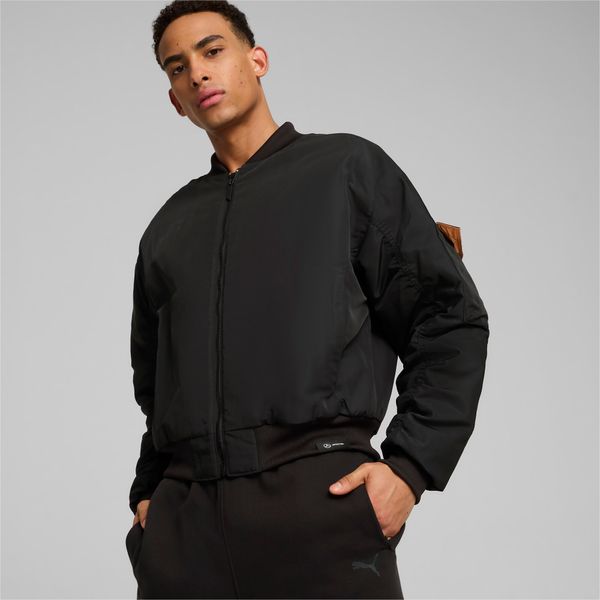 PUMA Men's Puma Mercedes-AMG Motorsport Statement Pilot Jacket, Black, Size S, Clothing