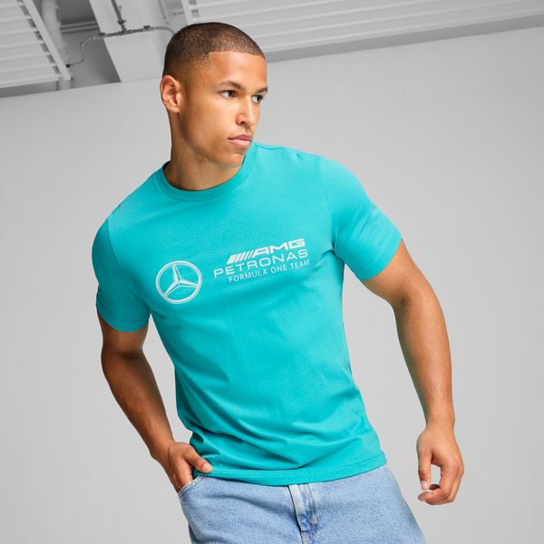 PUMA Men's Puma Mercedes-AMG Petronas F1® ESS Logo T-Shirt, Green, Size M, Clothing