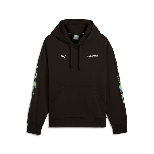 PUMA Men's Puma Mercedes-AMG Petronas F1® Neon Energy Hoodie, Black, Size L, Motorsport