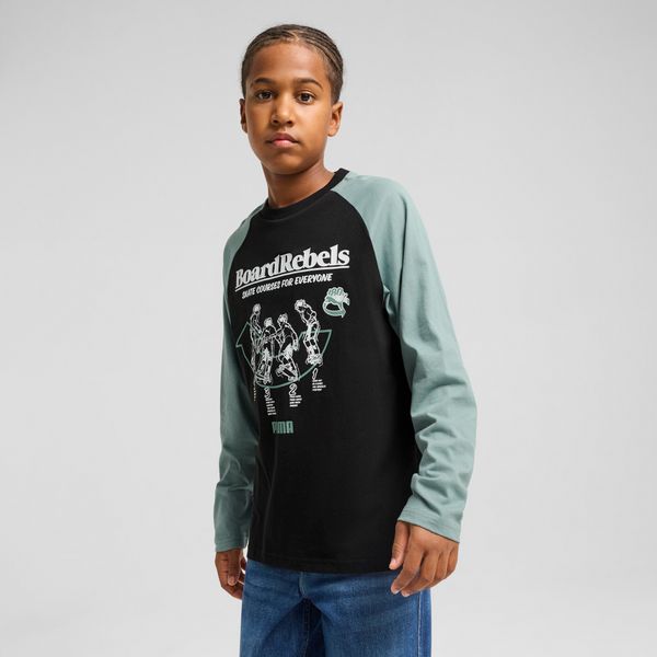 PUMA Men's Puma MID90S Longsleeve Tee Youth, Black, Size 9-10Y, Clothing