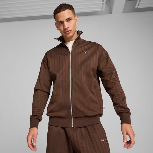 PUMA Men's Puma MMQ T7 Track Jacket, Brown, Size XL, Clothing