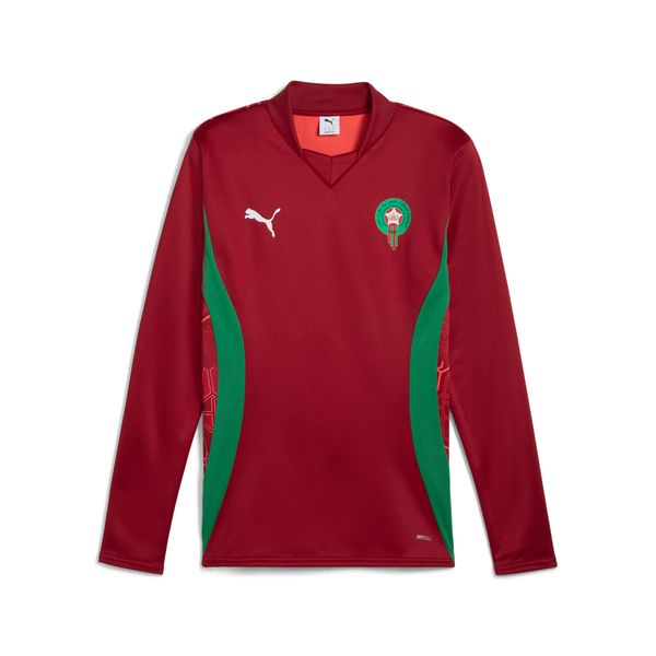 PUMA Men's Puma Morocco Pre-match Long Sleeves Top, Red, Size XL, Sport