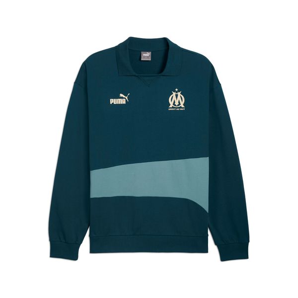 PUMA Men's Puma Olympique de Marseille ftbl CULTURE+ Sweat Top, Blue, Size 3XL, Sport