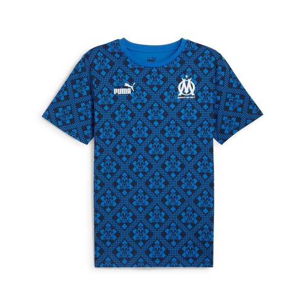 PUMA Men's Puma Olympique de Marseille ftbl CULTURE T-Shirt, Blue, Size M, Sport