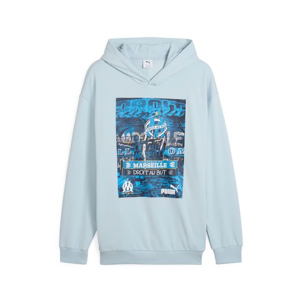 PUMA Men's Puma Olympique de Marseille ftbl NRGY+ Hoodie, Blue, Size XS, Sport