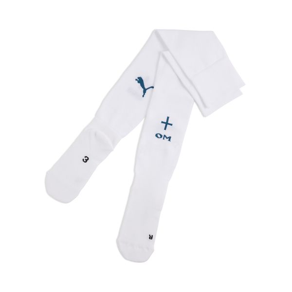 PUMA Men's Puma Olympique de Marseille Plain Socks, White, Size 35-38, Clothing