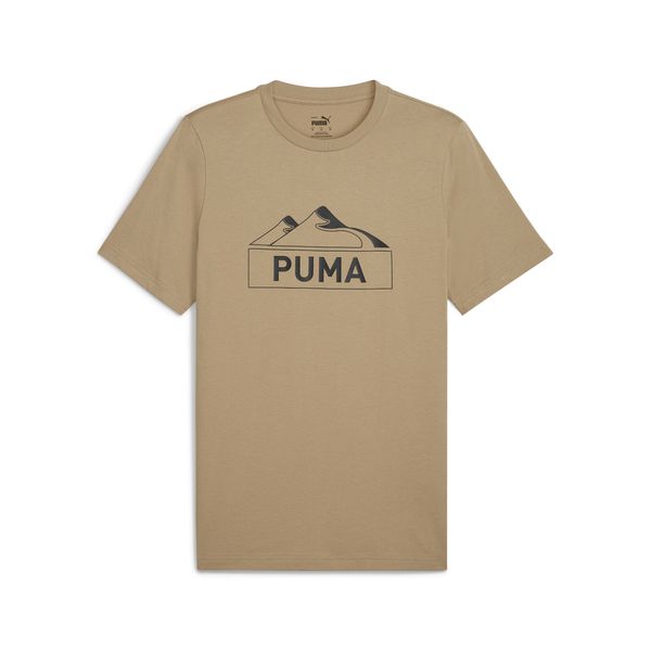 PUMA Men's Puma OPEN ROAD Graphic T-Shirt, Beige, Size XL, Clothing