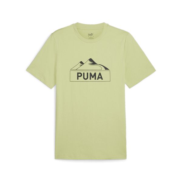 PUMA Men's Puma OPEN ROAD Graphic T-Shirt, Green, Size XS, Clothing